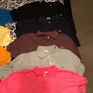 Lot of 17 Lacoste and Polo shirts